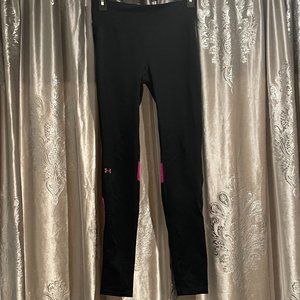 Women's Under Armour Black & Pink Dri-Fit Leggings